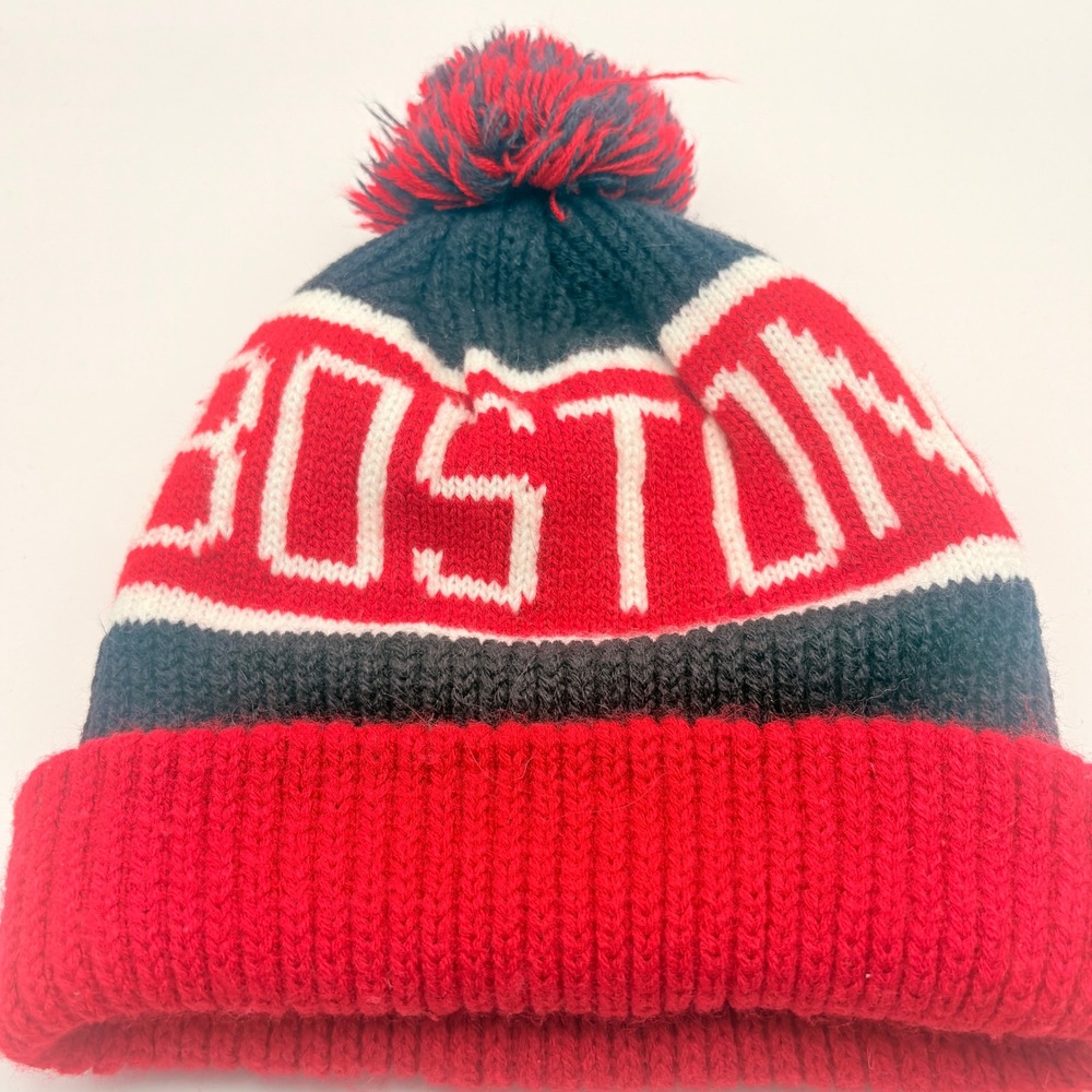 Boston Red Sox Cuffed Pom Pom Knit Beanie MLB '47 Brand One Size - Picture 4 of 7